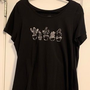 Cactus t shirt black